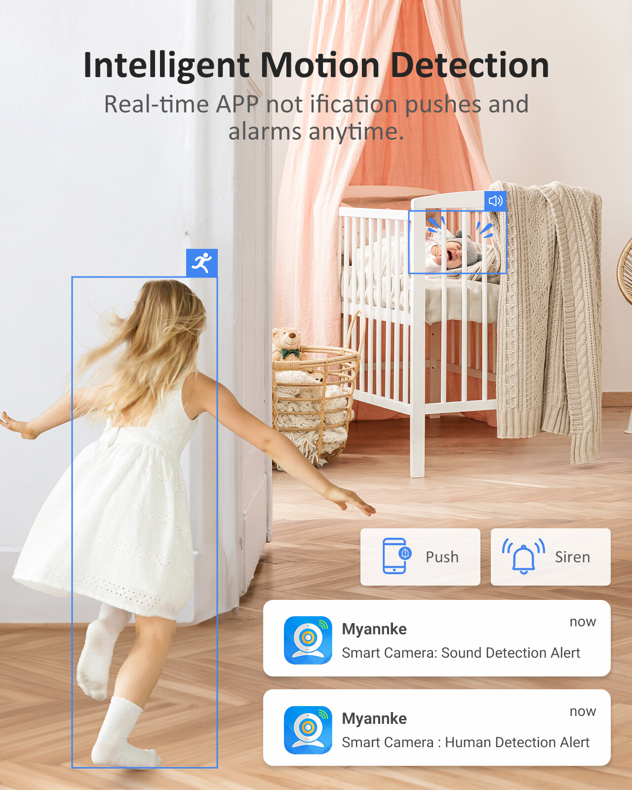 ANNKE 6MP WiFi IP Security Camera Pan/Tilt Two Way Audio Home Baby Pet Monitor