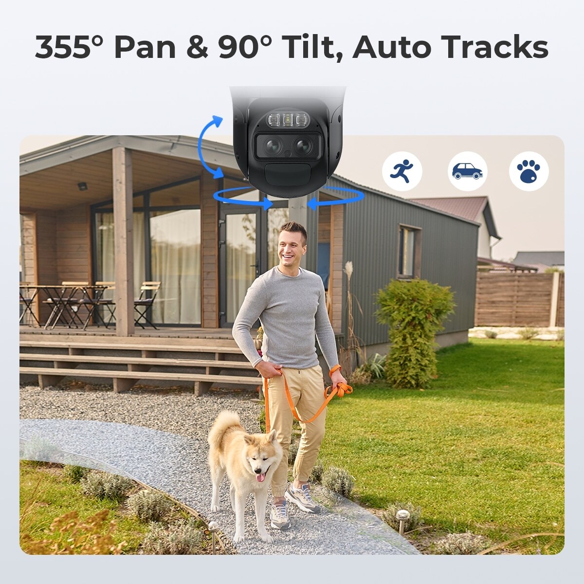Reolink 8MP WiFi Security System 360° PTZ Home Hub Trackmix Battery with Solar