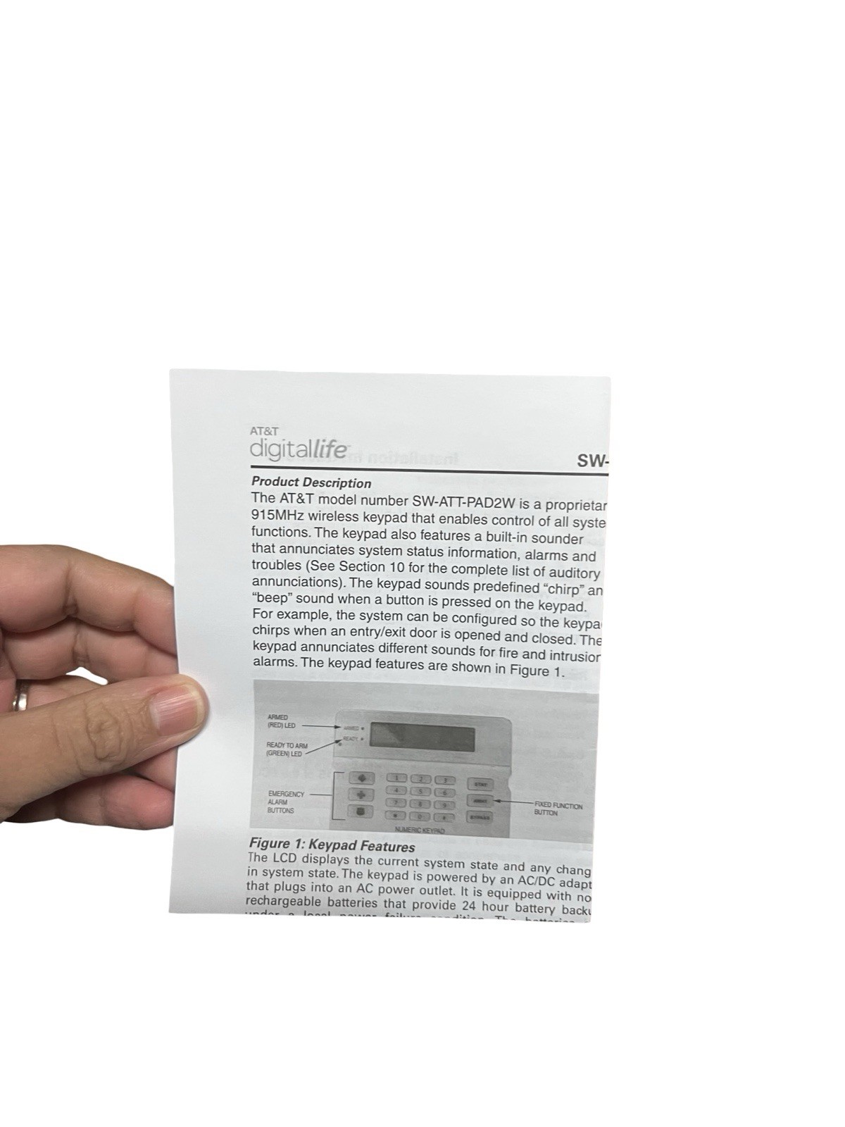 AT&T Digital Life Security Alarm – Keypad #42297 New