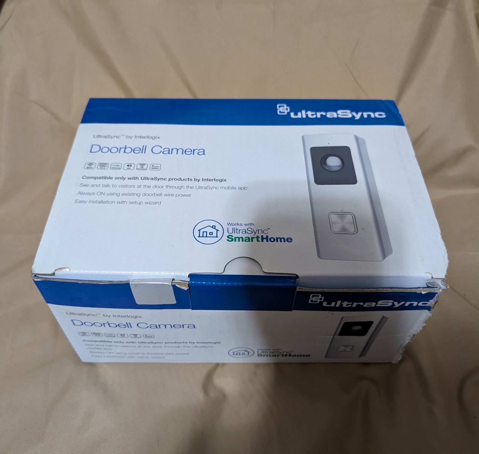 Interlogix UltraSync WIFI 1080p Doorbell Camera RS-3240