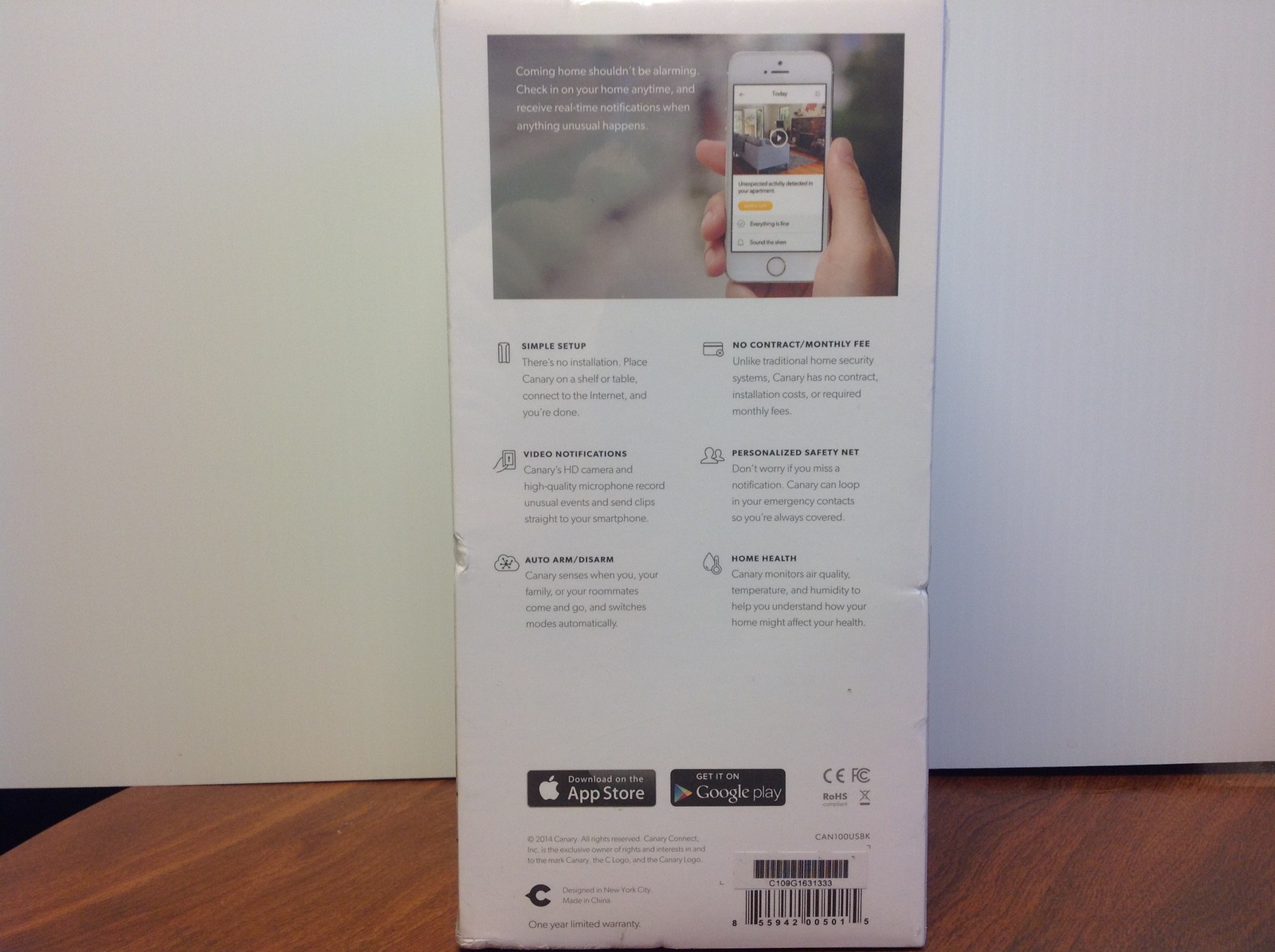 New Canary Smart Home Security-Camera, Air Monitor, Siren, Motion Det, Mob Alert