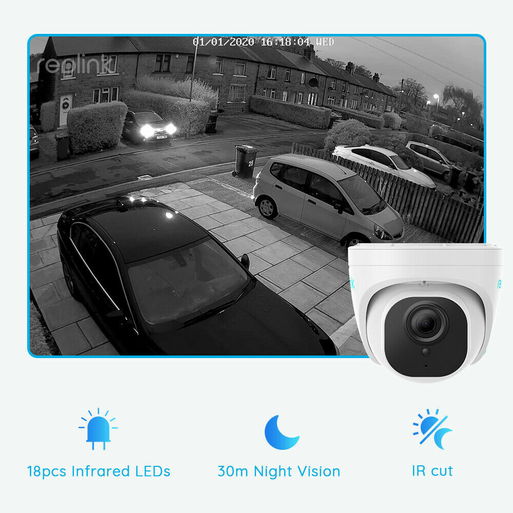 Reolink 8CH RLN8-410 2TB NVR 5MP Outdoor Wired PoE Security Camera System