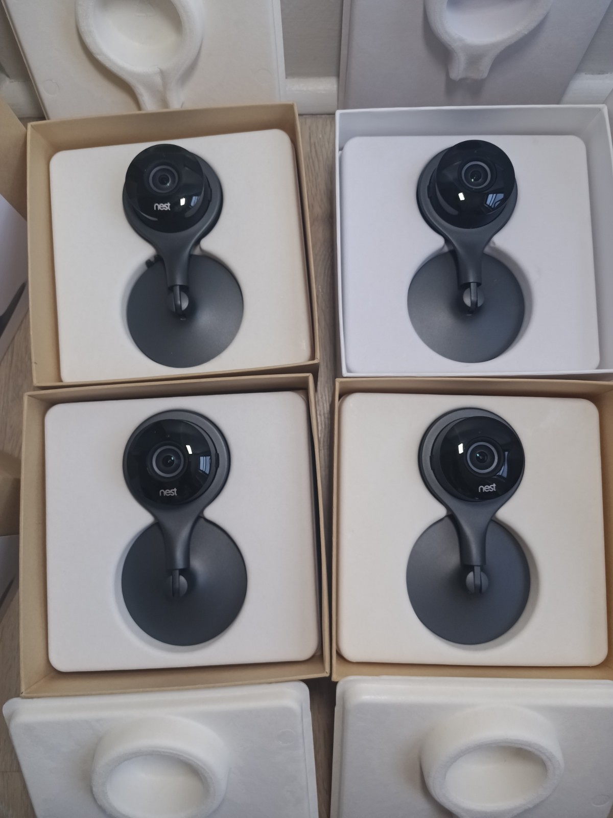 Google Nest Cam Indoor Security Plug-in Wi-Fi Camera NC1102ES A0005 Lot Of 4