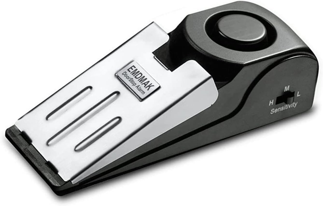 Easy-Use Door Stop Alarm with Loud 120DB Siren – Perfect for On-the-Go Safety