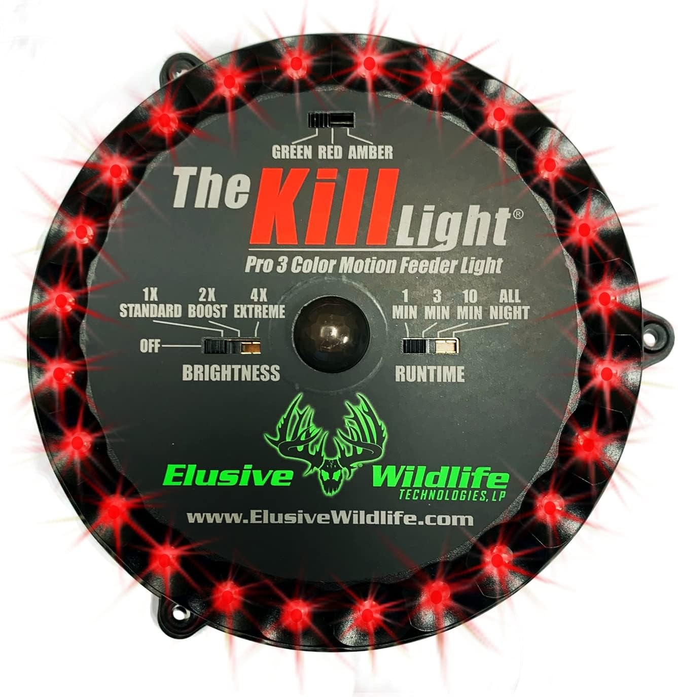 Elusive Wildlife Kill Light 3 Color Feeder – Best Hunting Red, Green