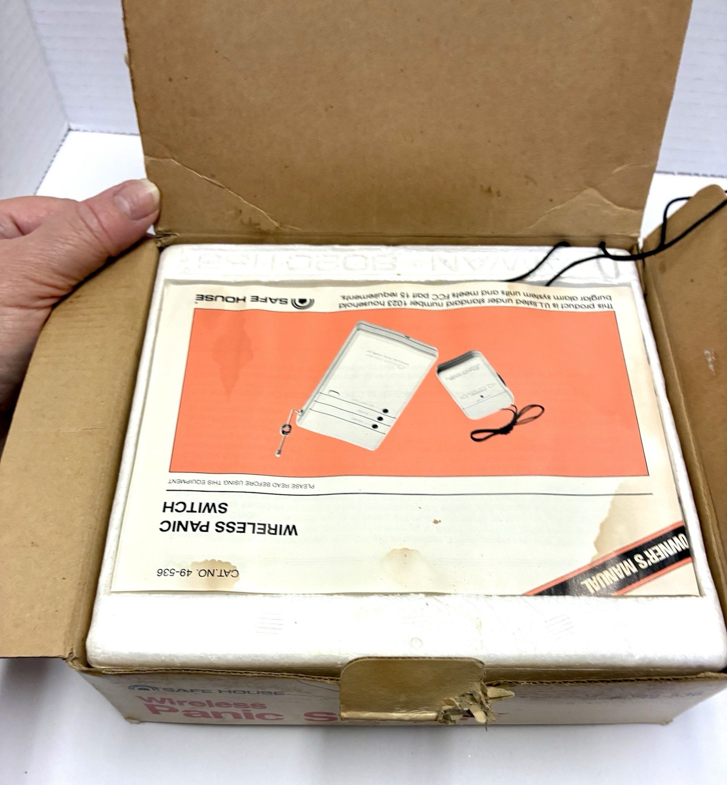 Vintage Safe House Radio Shack Wireless Panic Switch 49-536 New Old Stock Open