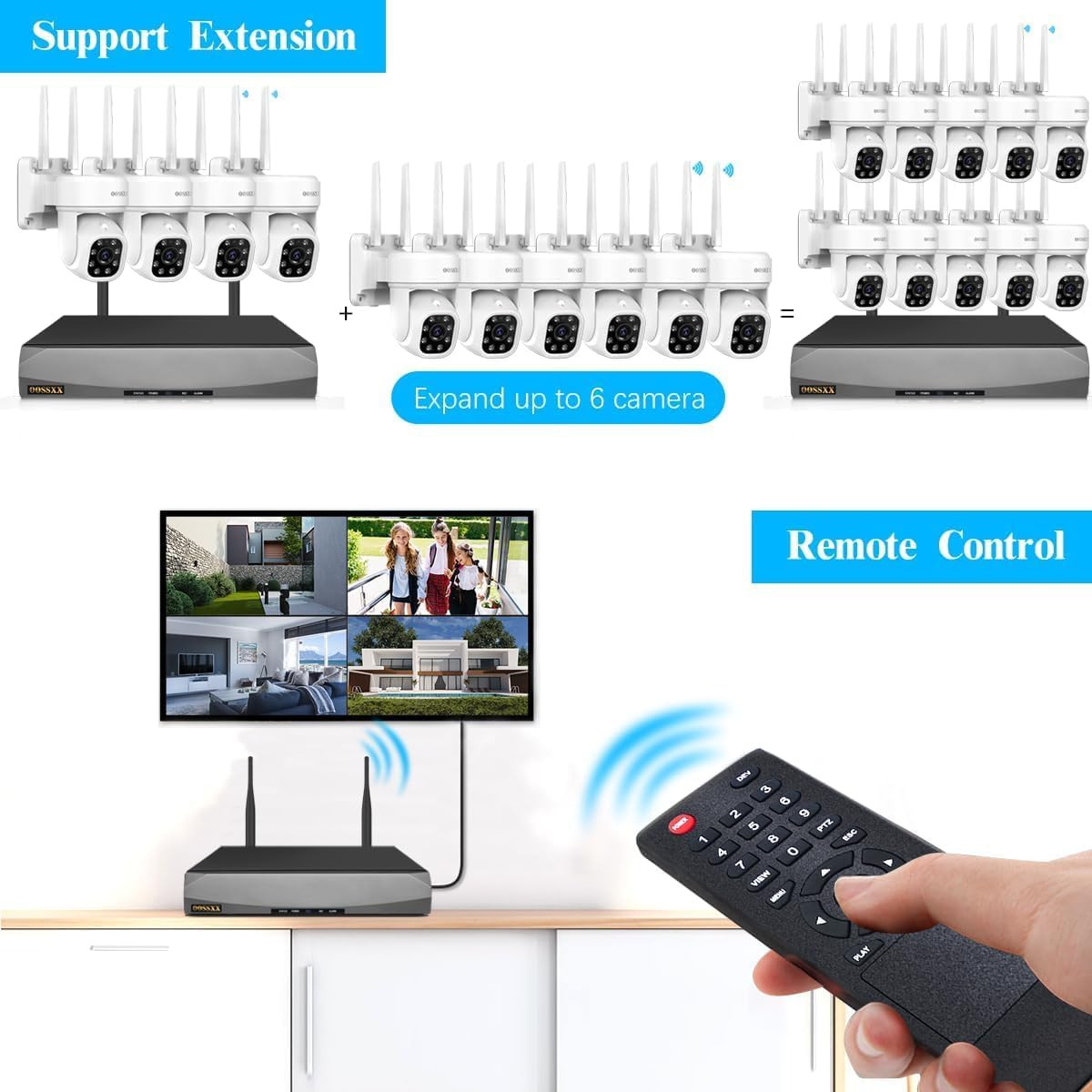 (2026 Update 120 Day Storage) 5MP PT Wireless Security Camera System with AI Hum
