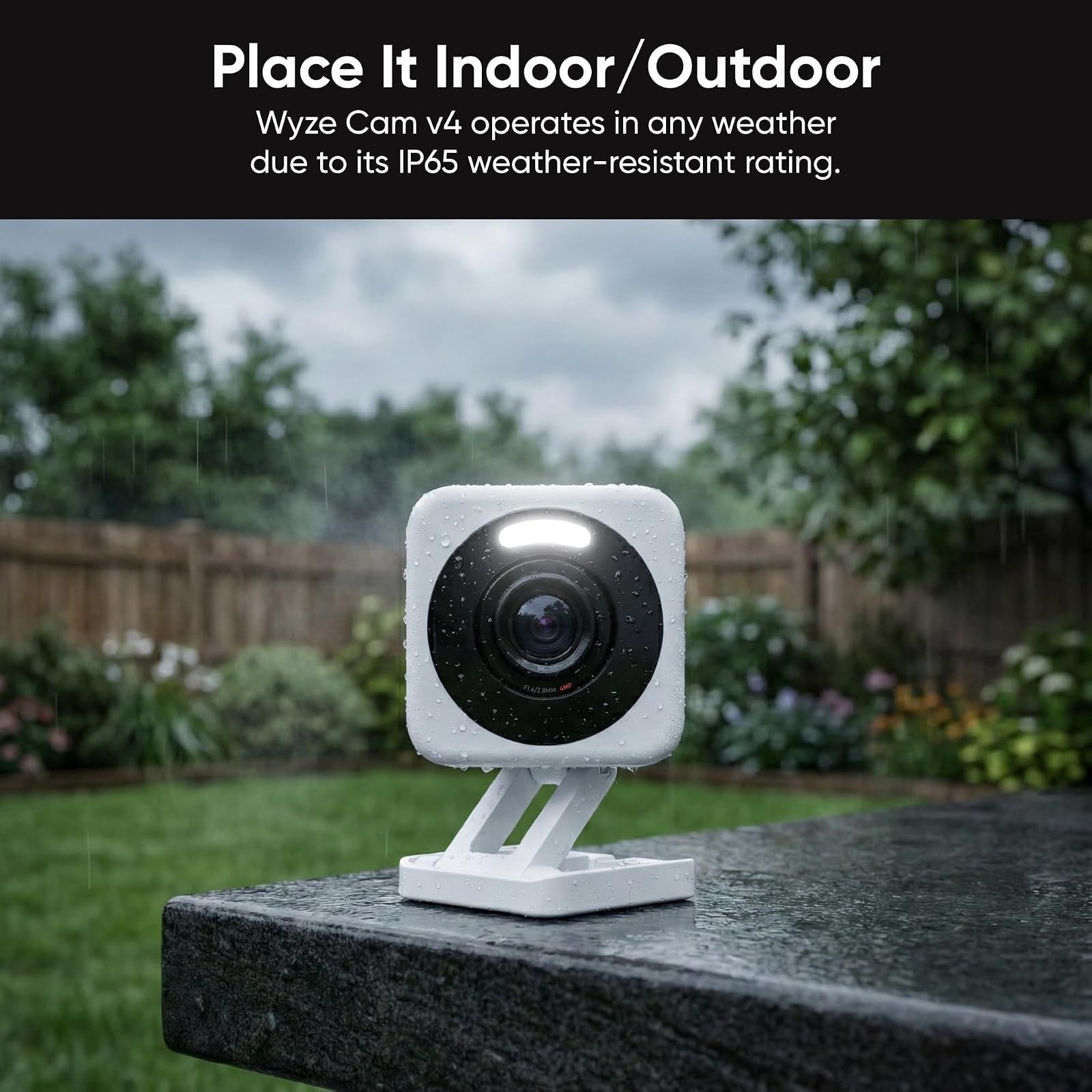 Wyze Cam v4 2.5K Security Camera Indoor/Outdoor Home Surveillance
