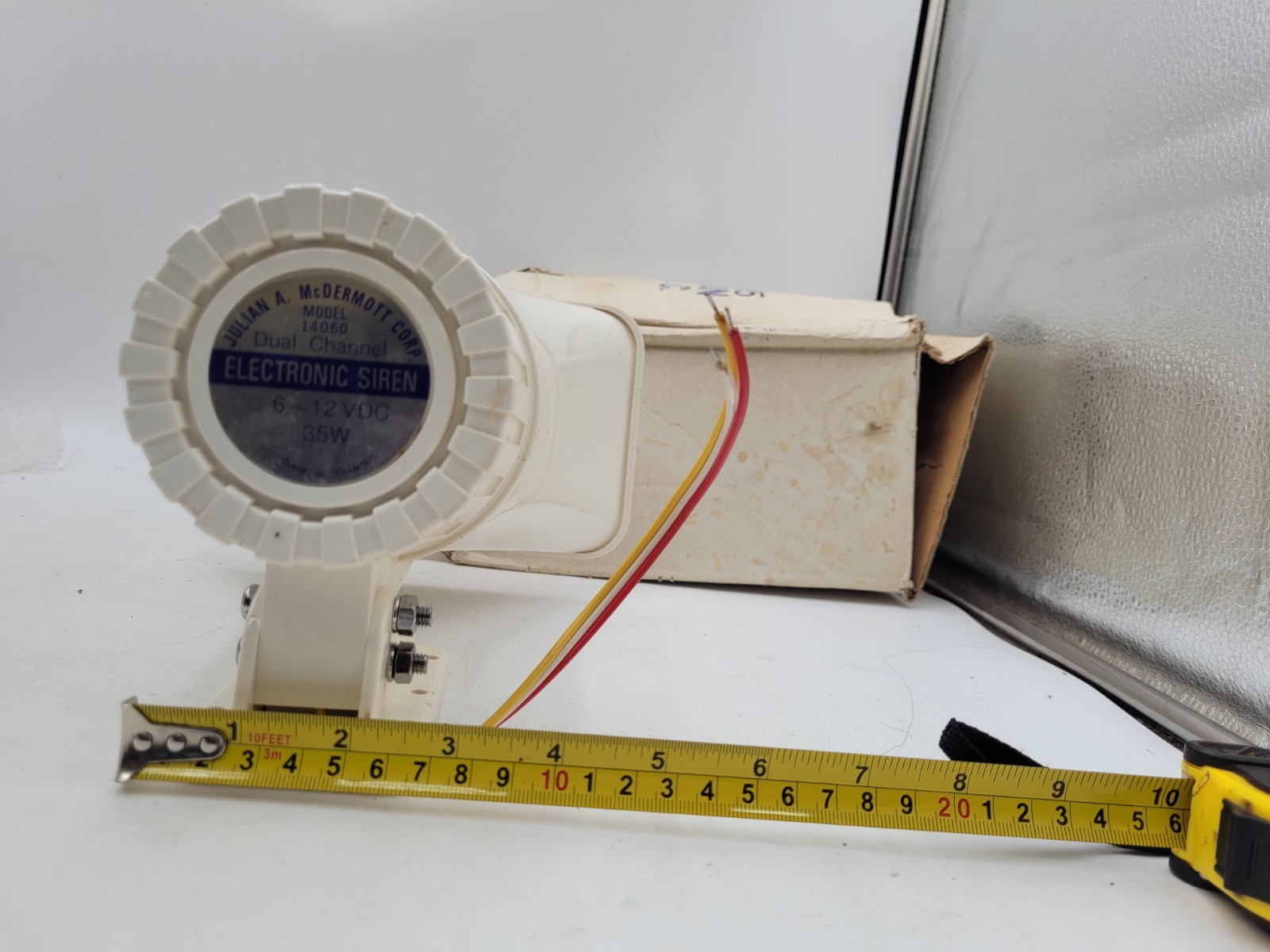 Vintage Julian A McDermott Model 14060 Electronic Siren Dual Channel 6-12V 35W