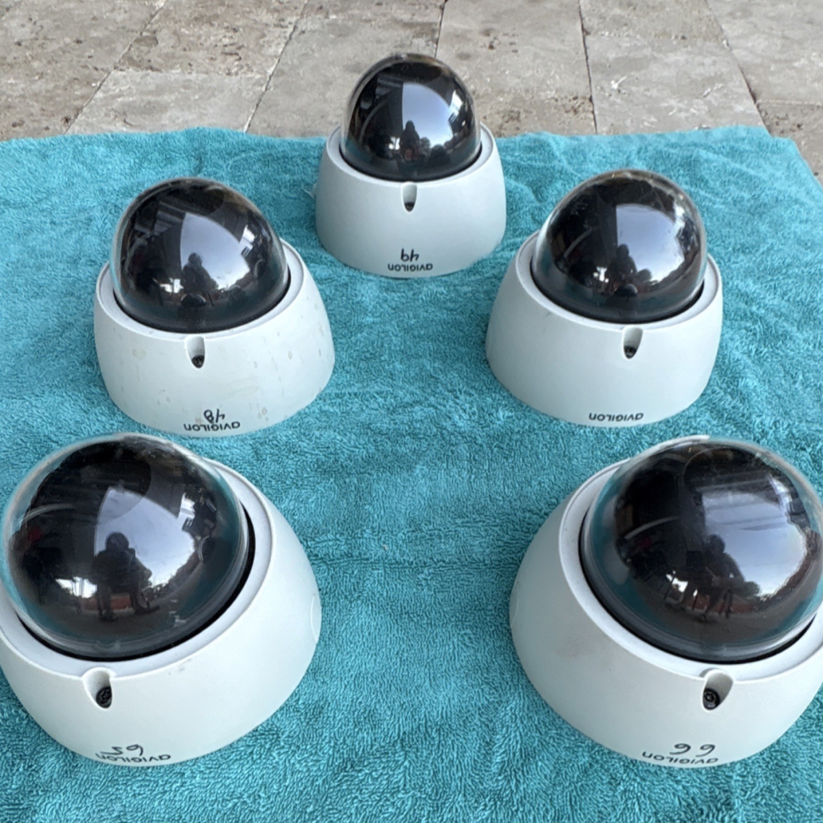 Avigilon Lot of 5 1.0-H3-D1 Dome IP Wired Security Cameras Outdoor Indoor