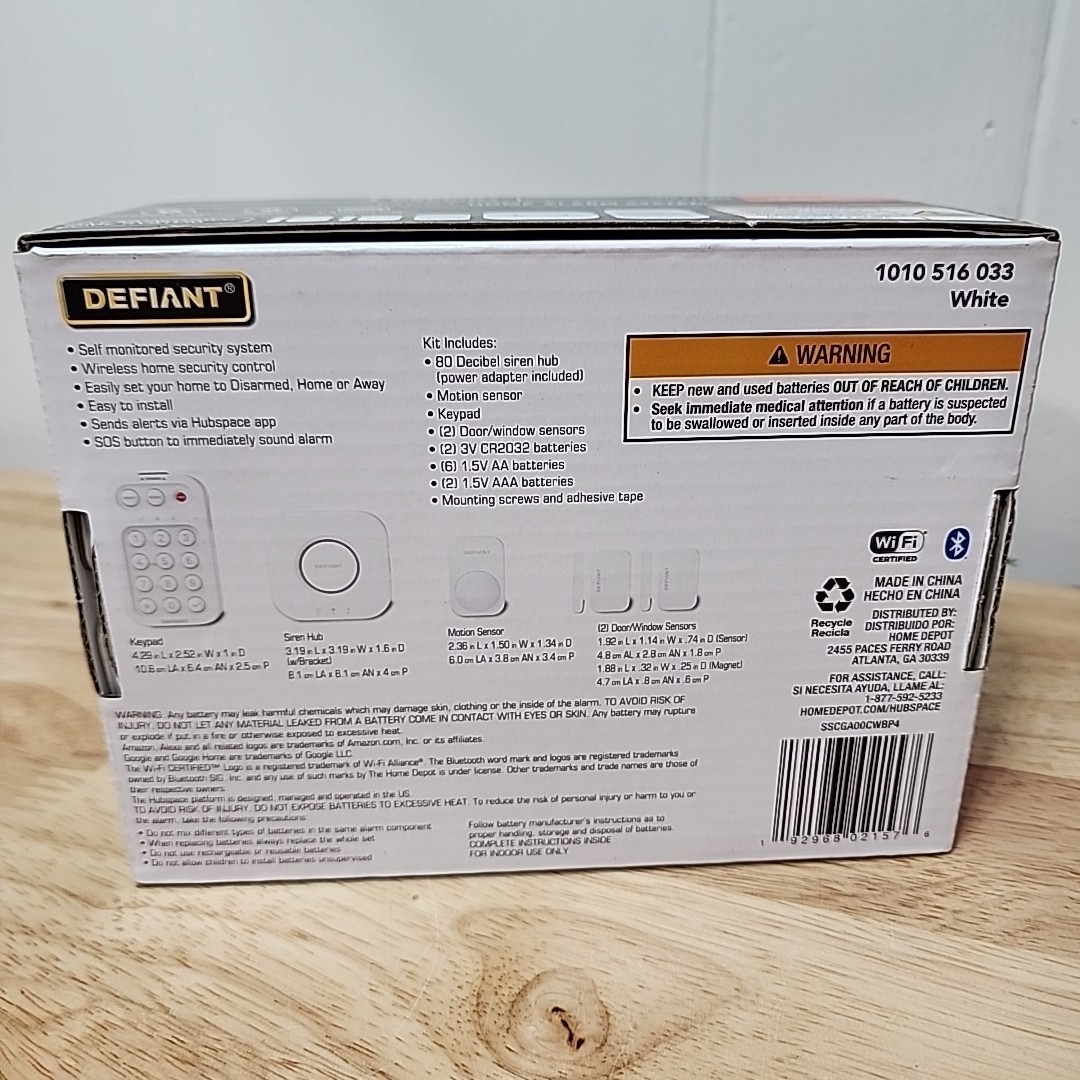 Defiant Smart Home Alarm System with WiFi and Bluetooth, Powered by Hubspace