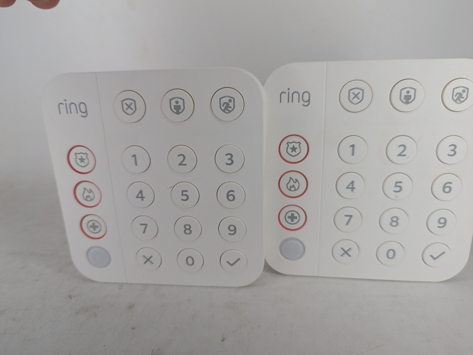 (Lot Of 2) Ring Alarm Keypad 2nd Generation 5AT2S7 W/ Mounts (UNTESTED No Cords)