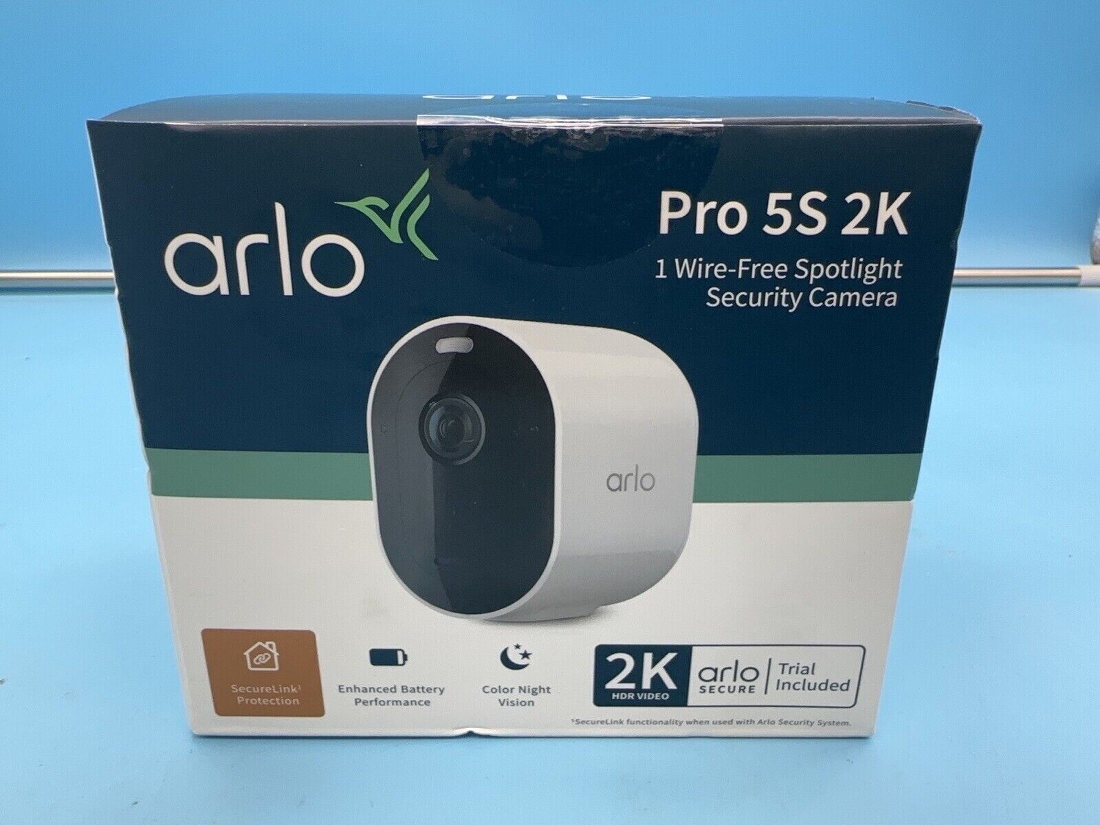 Arlo Pro 5S 2K Spotlight Camera 1 Pack Security Cameras Wireless Outdoor SEALED!