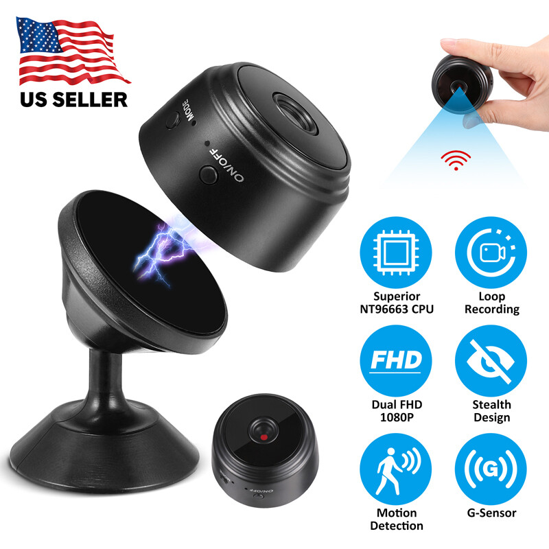 2-Way Audio Smart Mini WiFi Camera 1080P HD Night Camera w/Battery Home Security