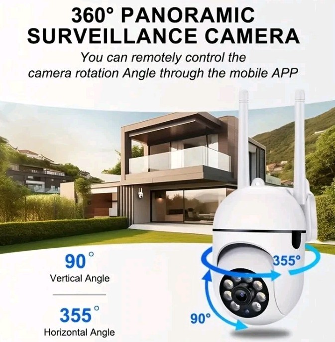 4pcs WiFi Camera System with Motion Tracking Wall Hanging with Two-Way Audio