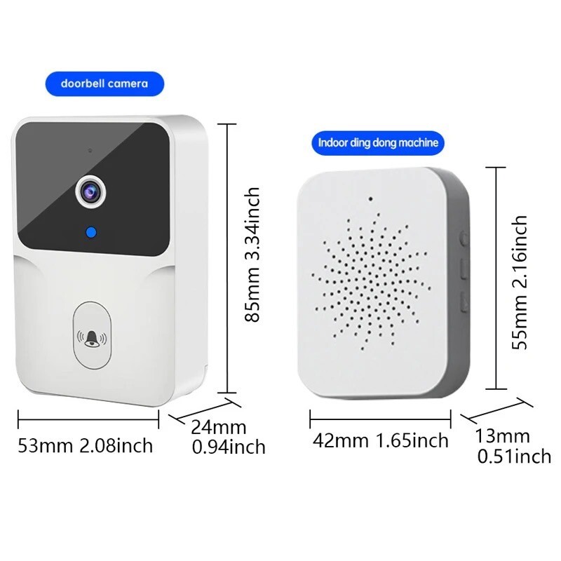 Smart Wireless WiFi Video Doorbell Phone Door-Ring Intercom Security Camera Bell