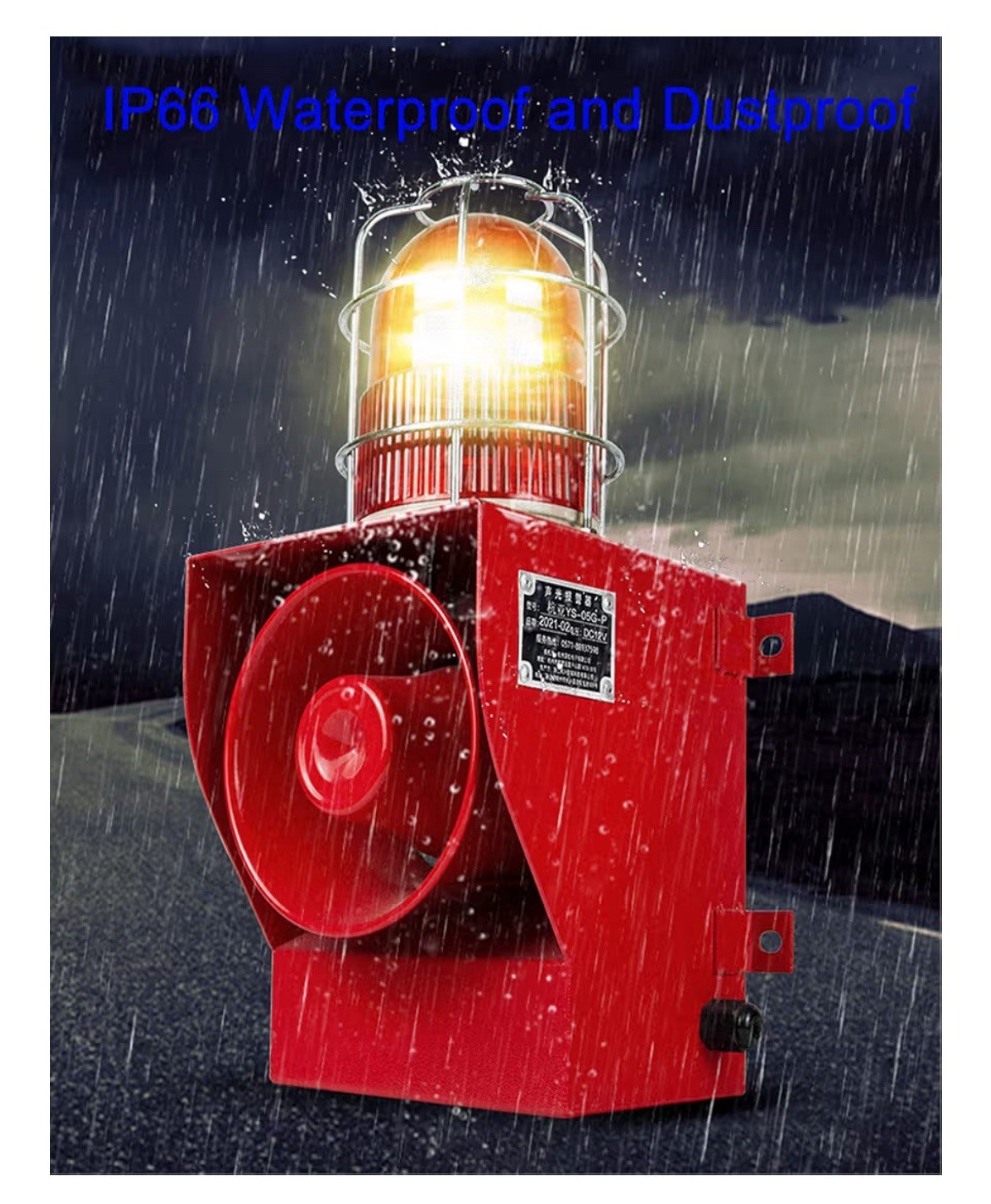 Alarm Siren IP66 Waterproof Outdoor 130Db Horn 45W Security Sirens for Ports, Do