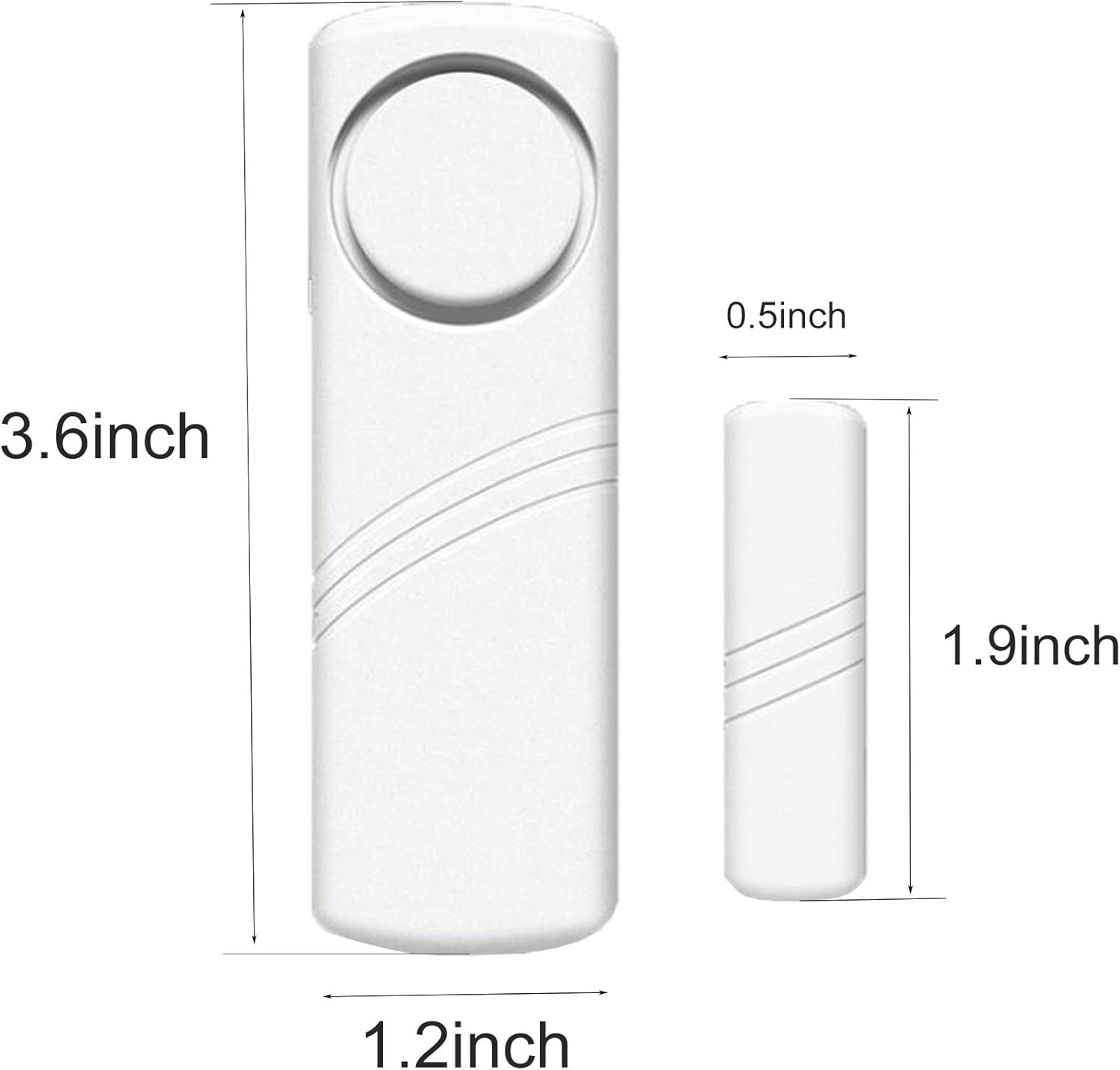 90 Db Home Security Alarm Set – Wireless Door and Window Sensors 2 Pack