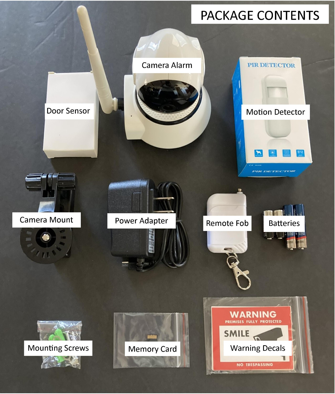 Complete Smart Security Alarm System with Camera + Remote Sensors + Siren