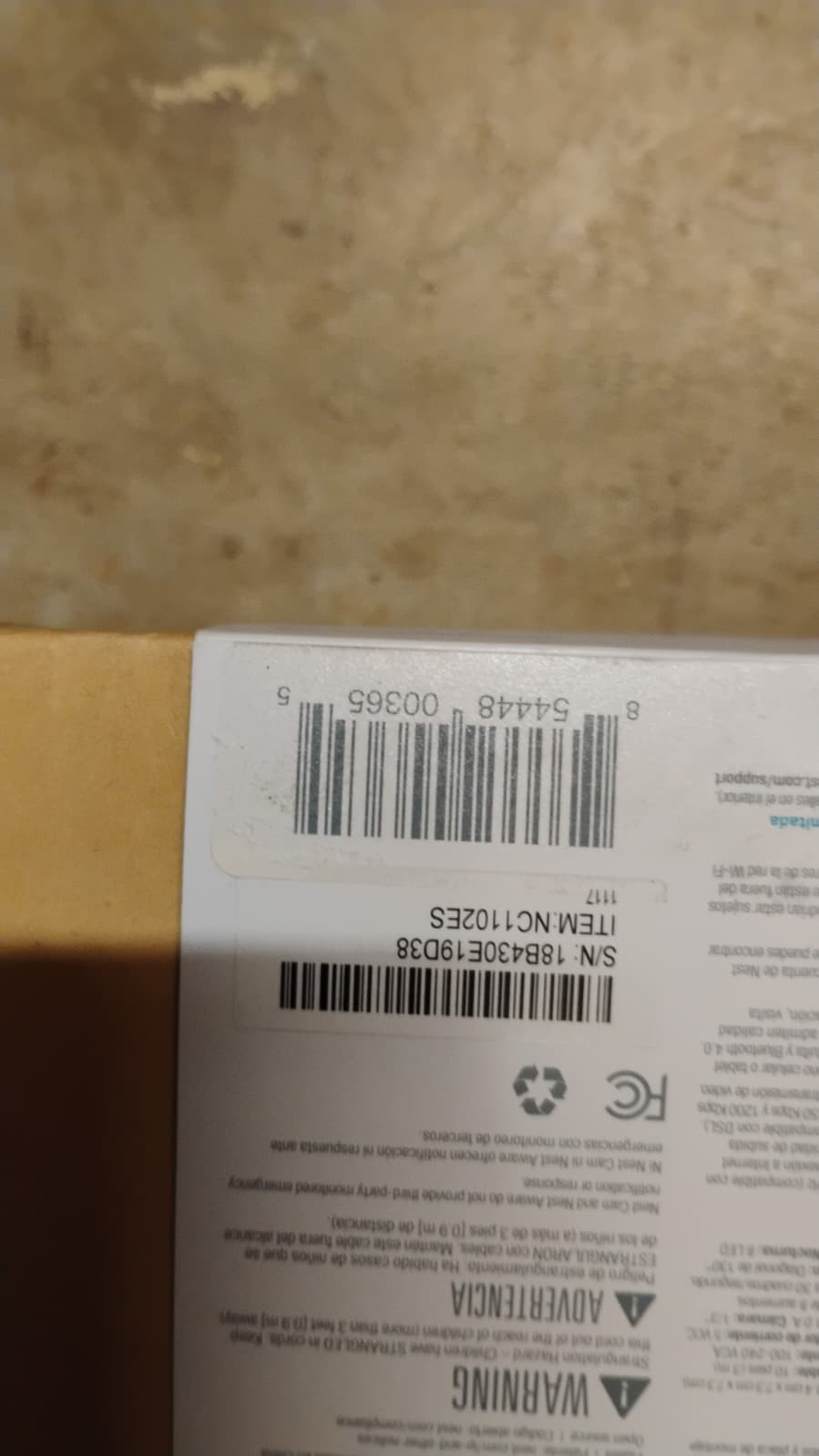 Nest NC1102ES 1080p Security Camera, OBN (Broken Lense), K5