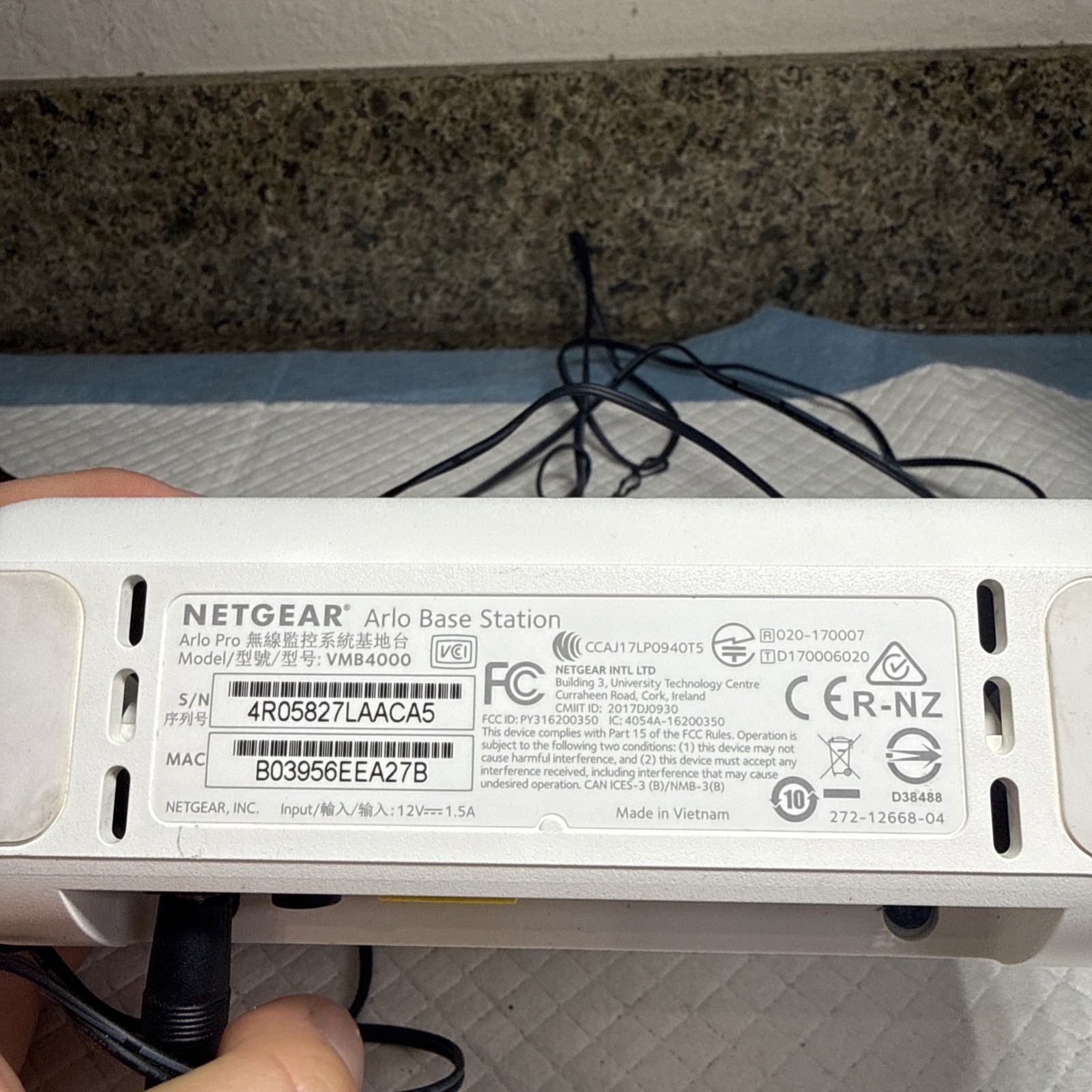 Netgear Arlo Base Station VMB4000 W/ Power – Tested Working