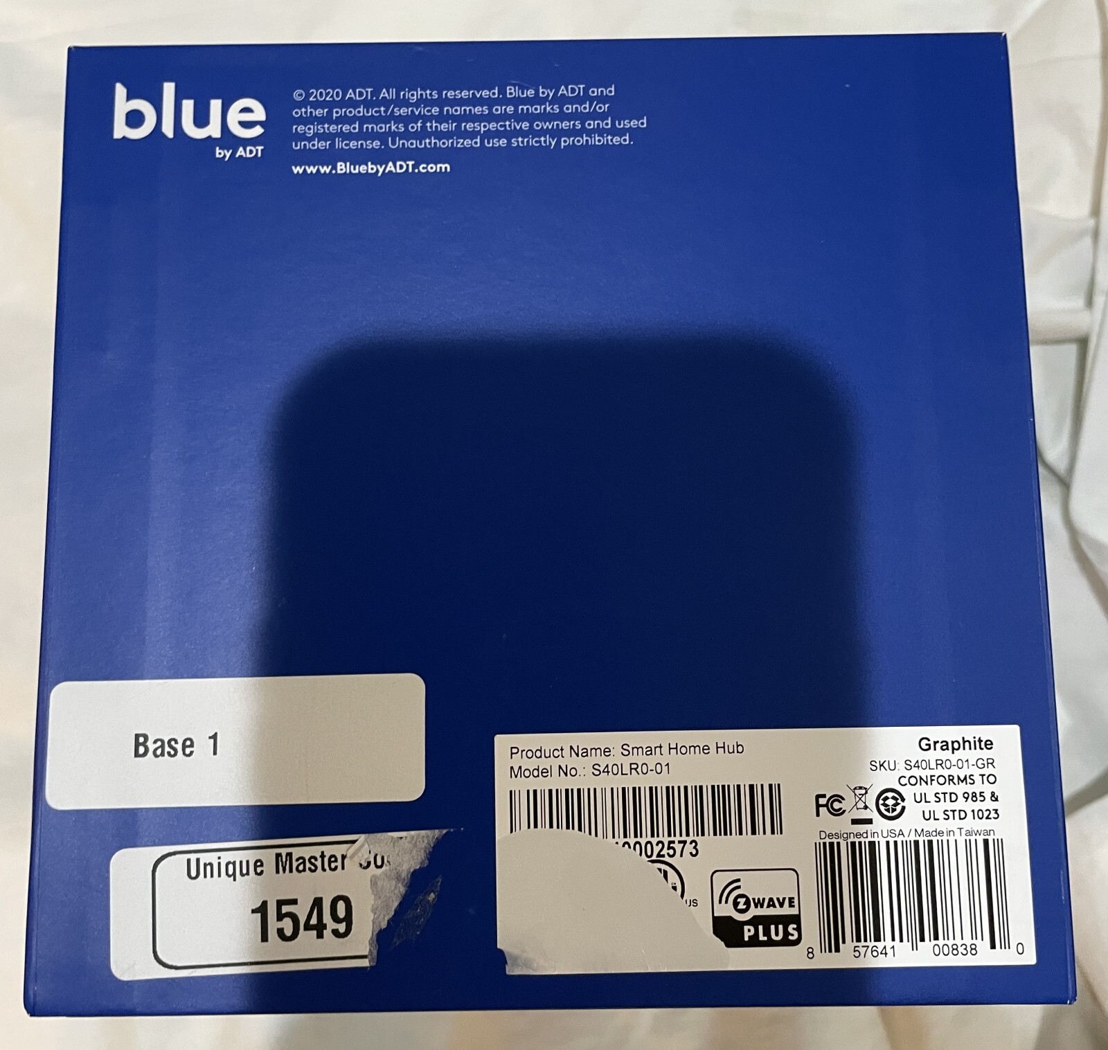 Blue by ADT Smart Home Hub Graphite S40LR0-01-PG Grey