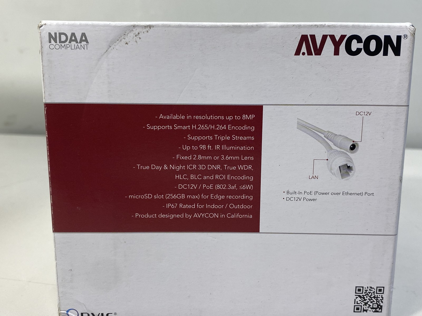 Avycon AVC-NSE81F28 Network Camera 8 MP 3840 x 2160 Resolution