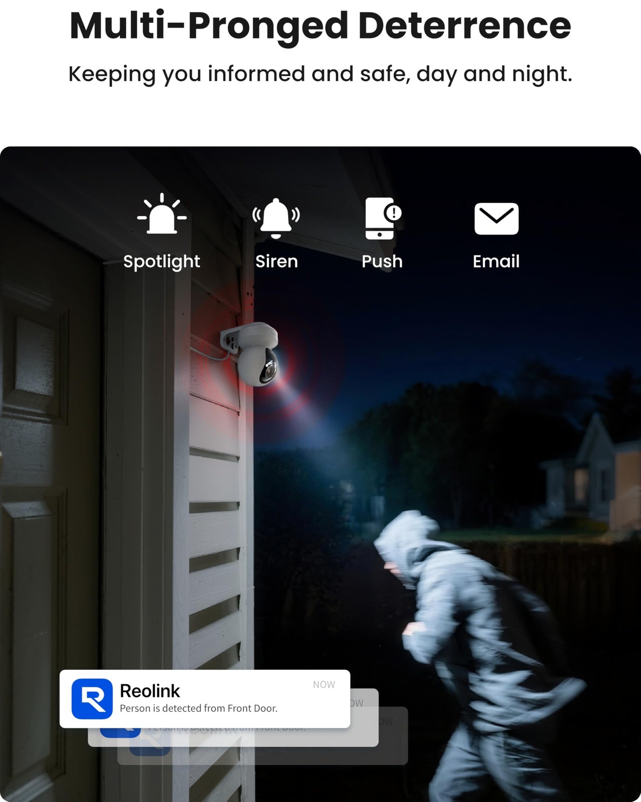 REOLINK 4K Outdoor Plug-in WiFi 6 Security Camera, PTZ 8.7*6.3*5.3 inch