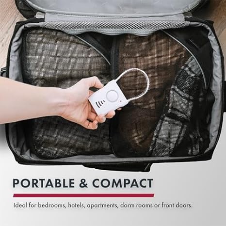 SABRE 110dB Wireless Door Handle Alarm – Vibration-Triggered Security Device