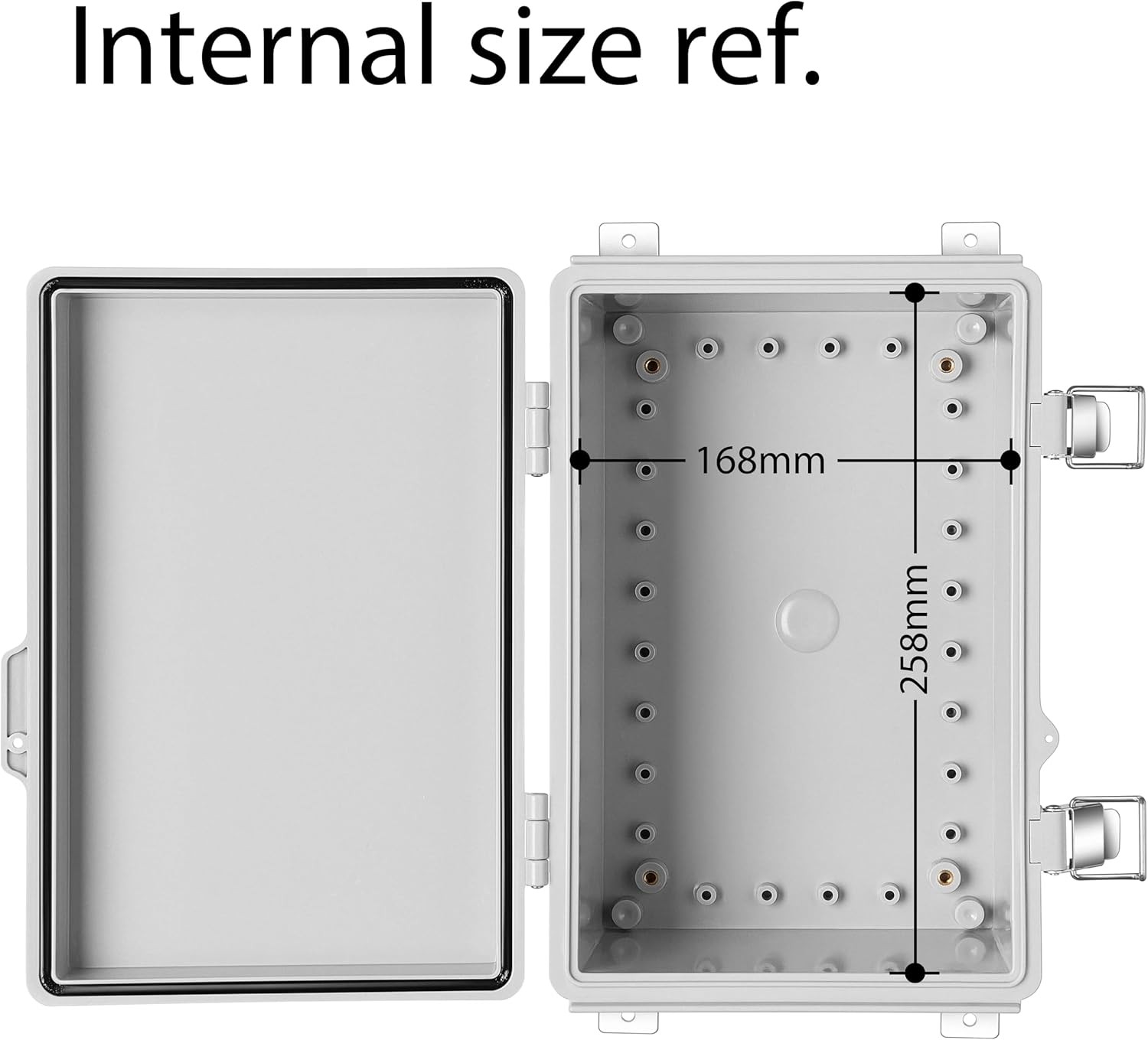 Junction Box, IP67 Waterproof Plastic Enclosure 11.4×7.5×5.5, Grey