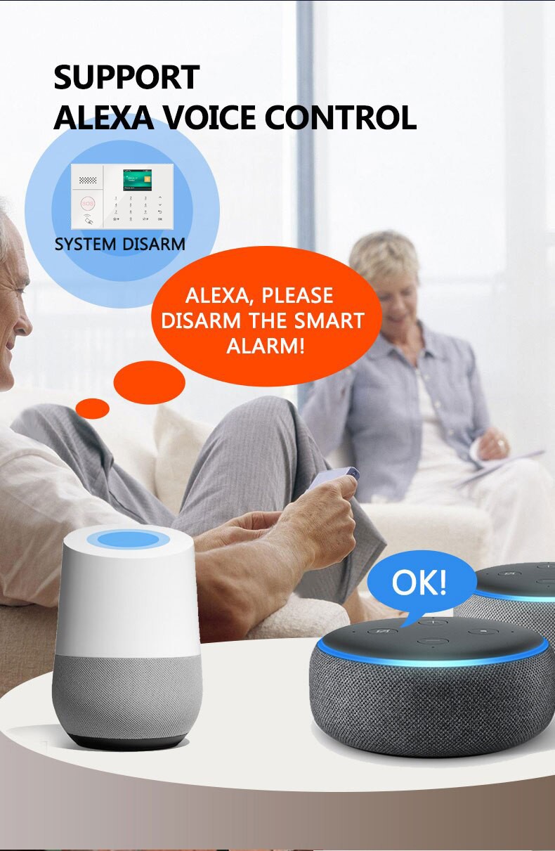 V10 4G/3G/GSM+WiFi IP Tuya APP Wireless Home Security Alarm Burglar Alert System