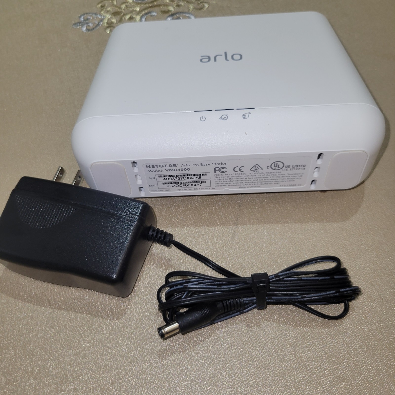 Netgear Arlo Pro VMB4000 Base Station W/Power Supply – Tested Works
