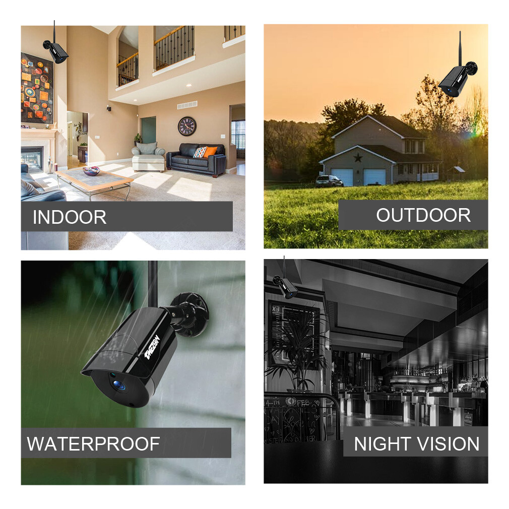 3MP 8CH Wireless Security Surveillance Audio Camera System Outdoor IR Night 2TB