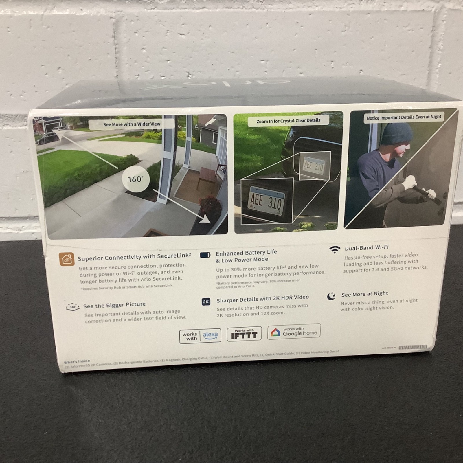 Arlo Pro 5S 2K 3 Wire-Free Spotlight Security Cameras – New Sealed – Black