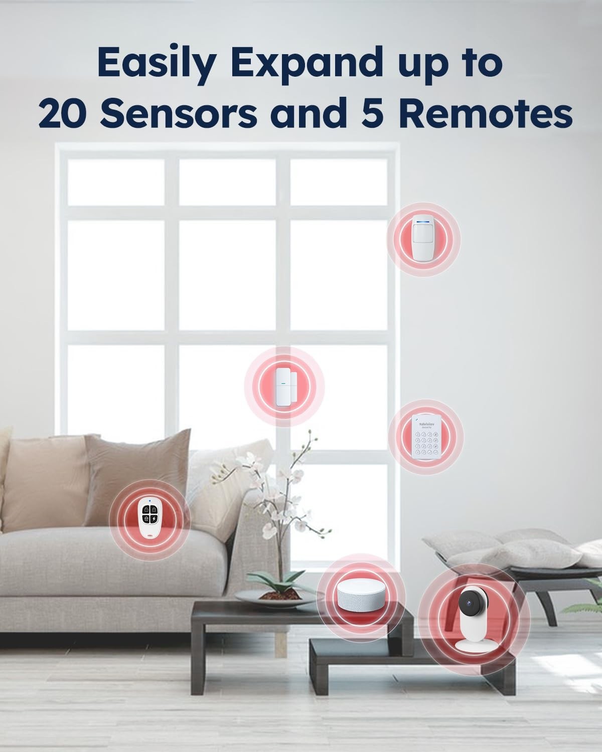 DIY Wireless WiFi Door Alarm System, 8-Piece Kit, 120dB Siren, Real-Time Alerts,