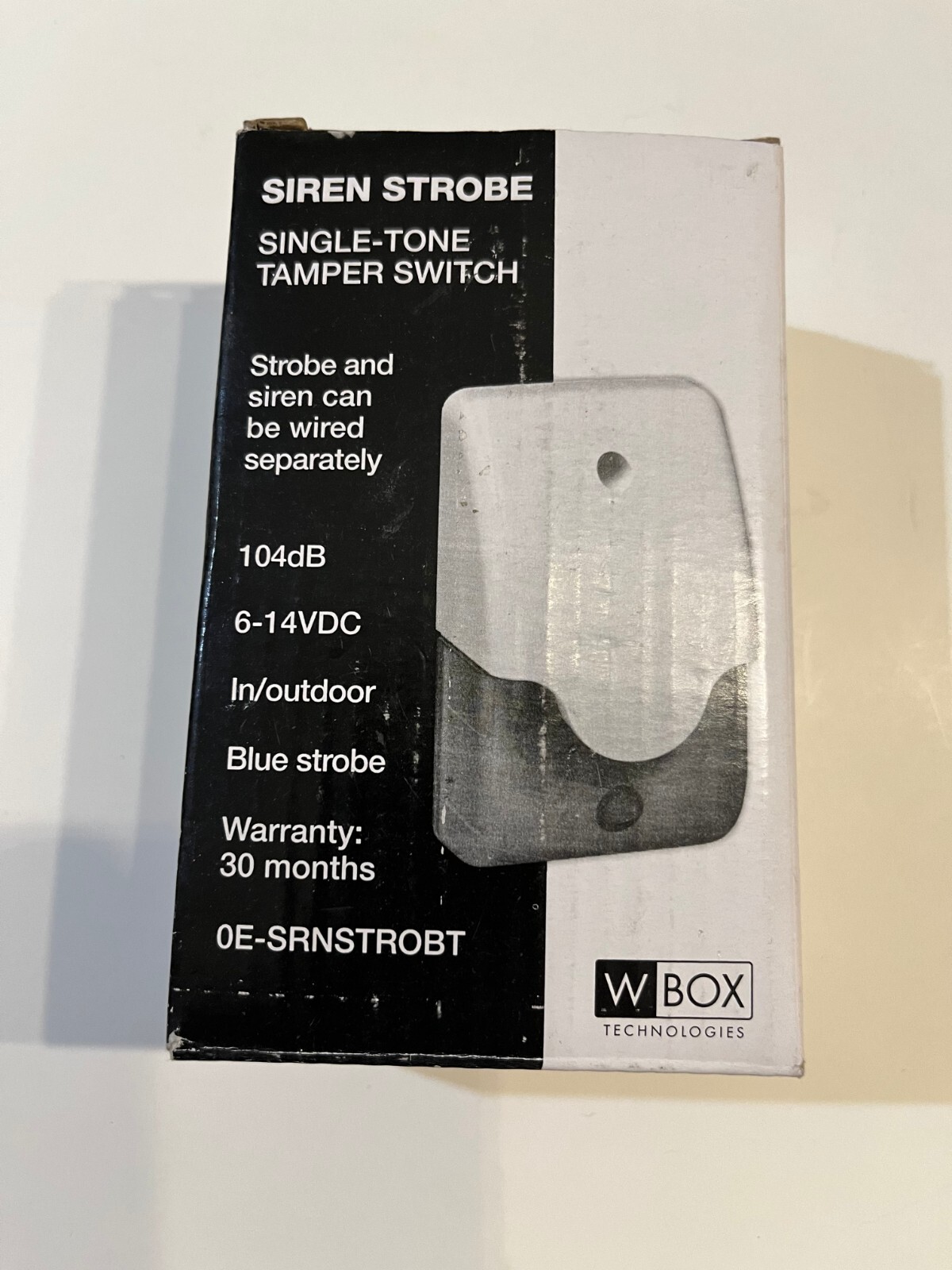 W Box 0E-SRNSTROBT Indoor/Outdoor Tamperproof Siren / Strobe, Blue