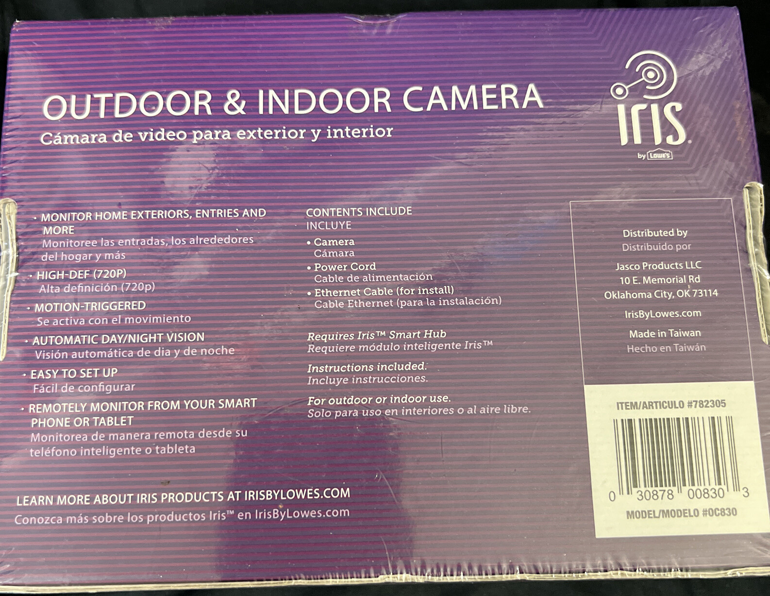 IRIS 782305 OUTDOOR & INDOOR SECURITY CAMERA HD NIGHT VISION MOTION TRIGGERED