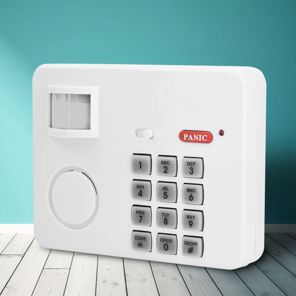 Wireless PIR Motion Sensor Alarm Password Home Security Keypad Remote