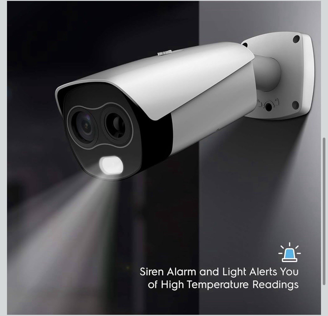 Amcrest Thermal IP Camera AI NVR System, AI Thermal POE Camera With Temp Monitor