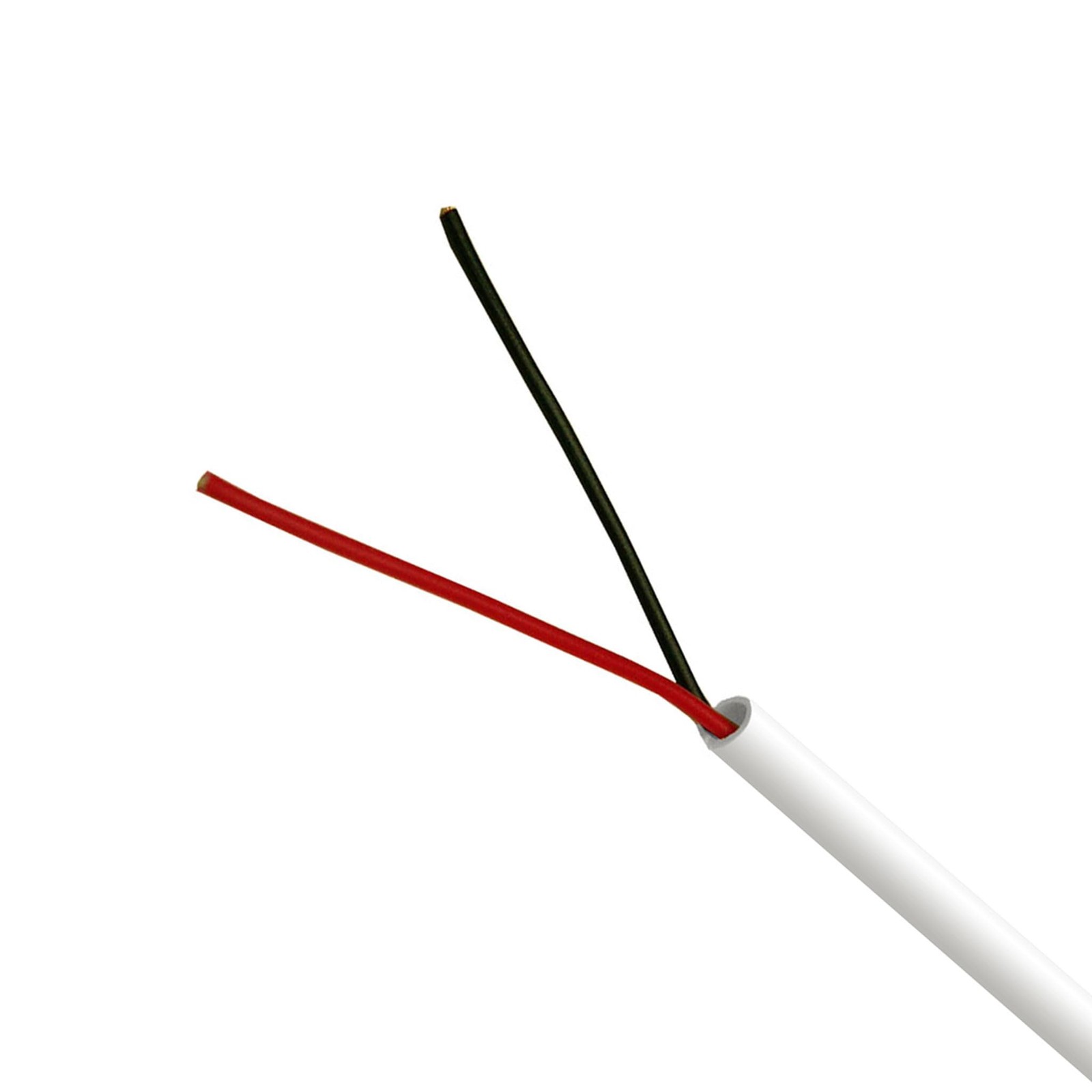 Best 500ft 18/2 Unshielded CCA Security Alarm Control Wire Stranded PVC White