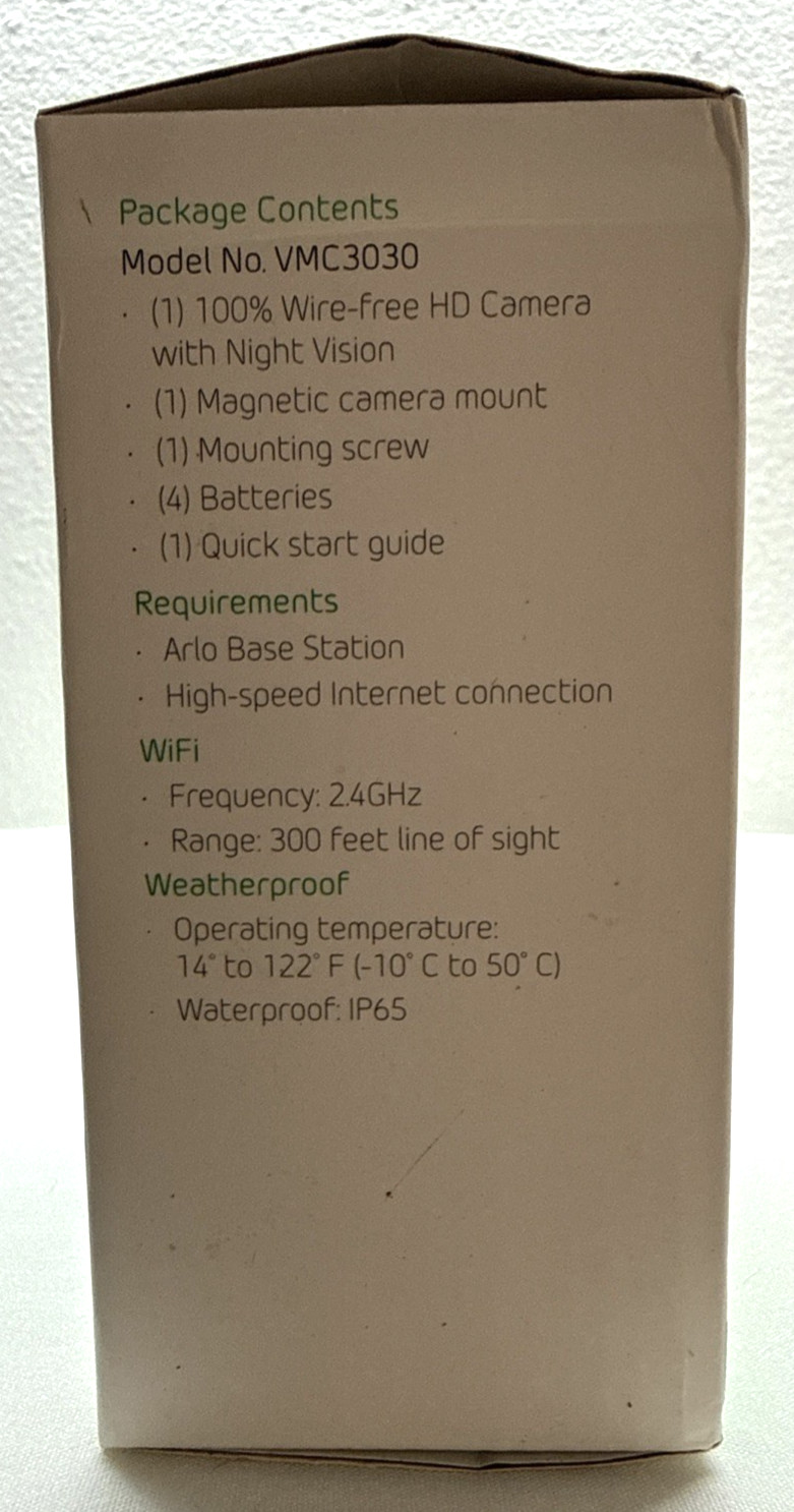 Arlo Add-on Camera Motion Detection Night vision HD VMC3030 -w/ Battery + Mount