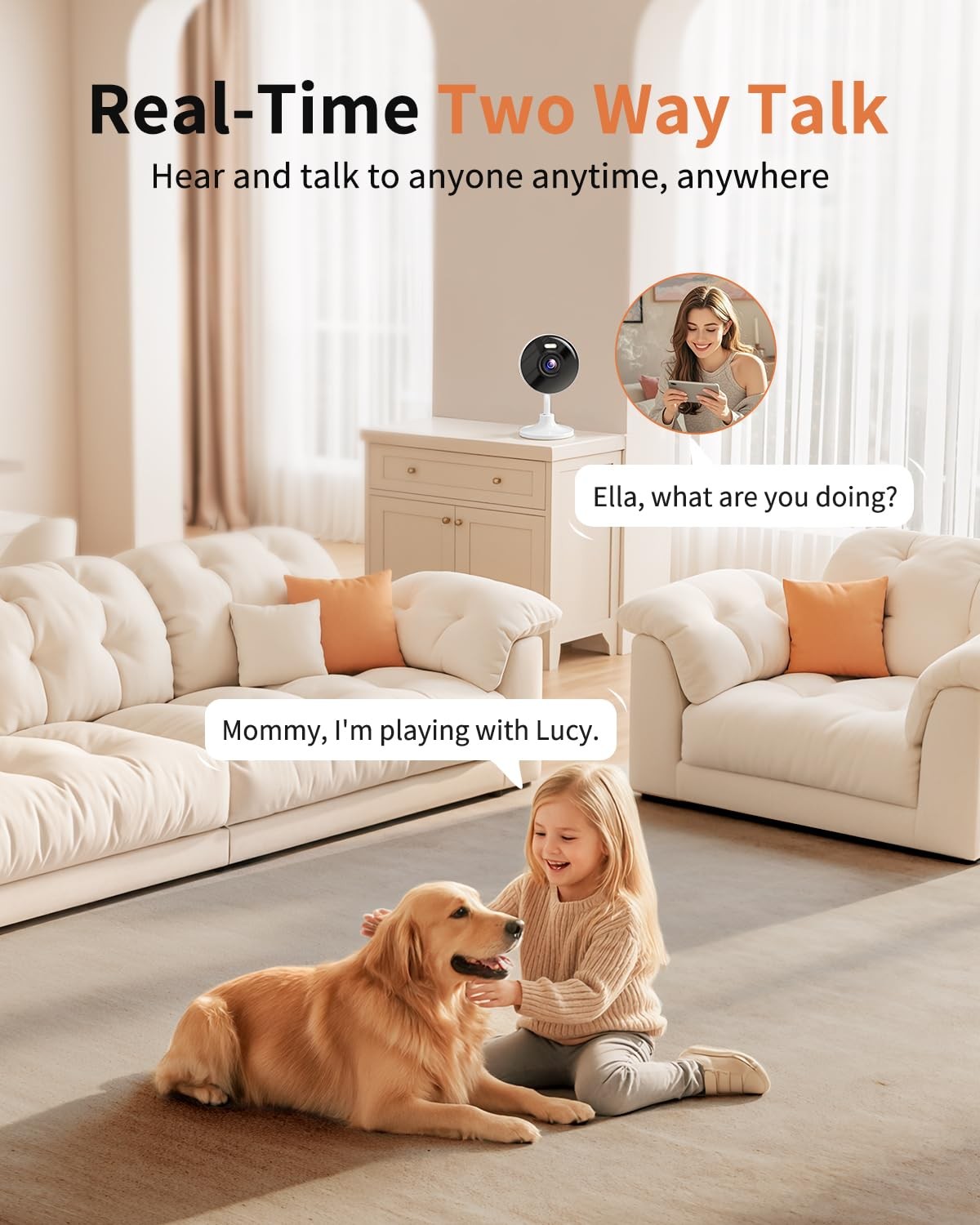 2K Cameras for Home Security, 5G & 2.4G WiFi Security Camera 4 Pack, White