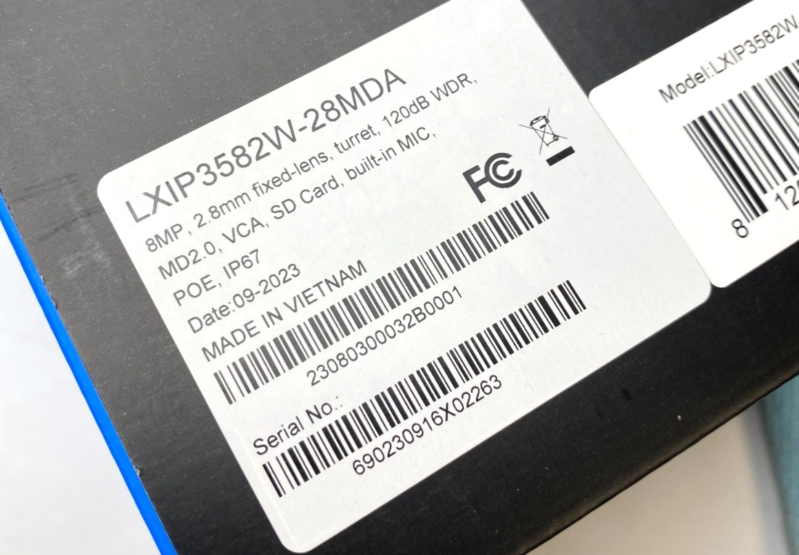 LTS PRO-X 8MP 2.8mm WDR BUILT-IN MIC AI TURRET IP NETWORK CAMERA LXIP3582W-28MDA