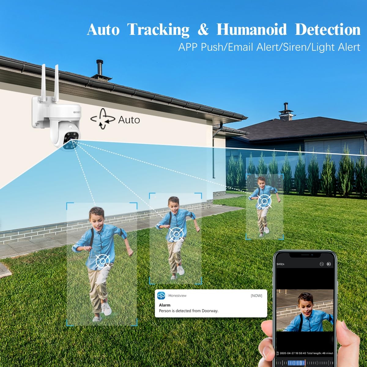 (2026 Update) 5MP PT Wireless Security Camera System with AI Human Tracking, …