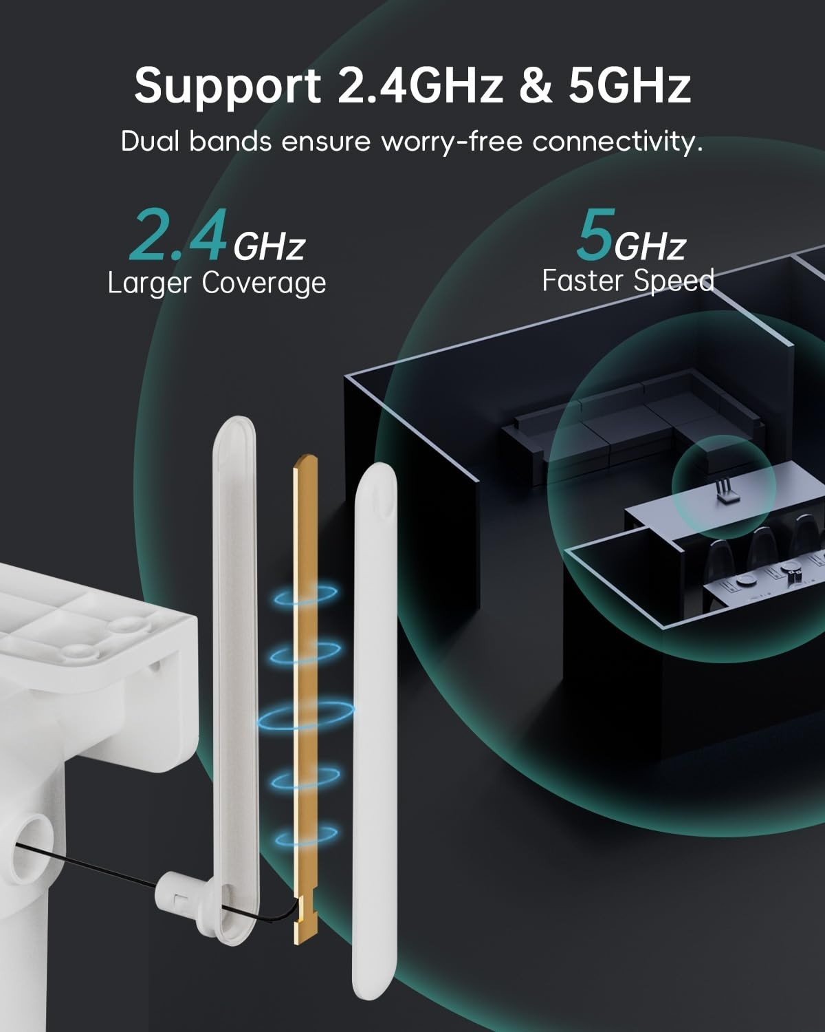 2.5K Wired Home Security Camera, 5MP Outdoor WiFi, AI Motion Detection, 24/7 Rec