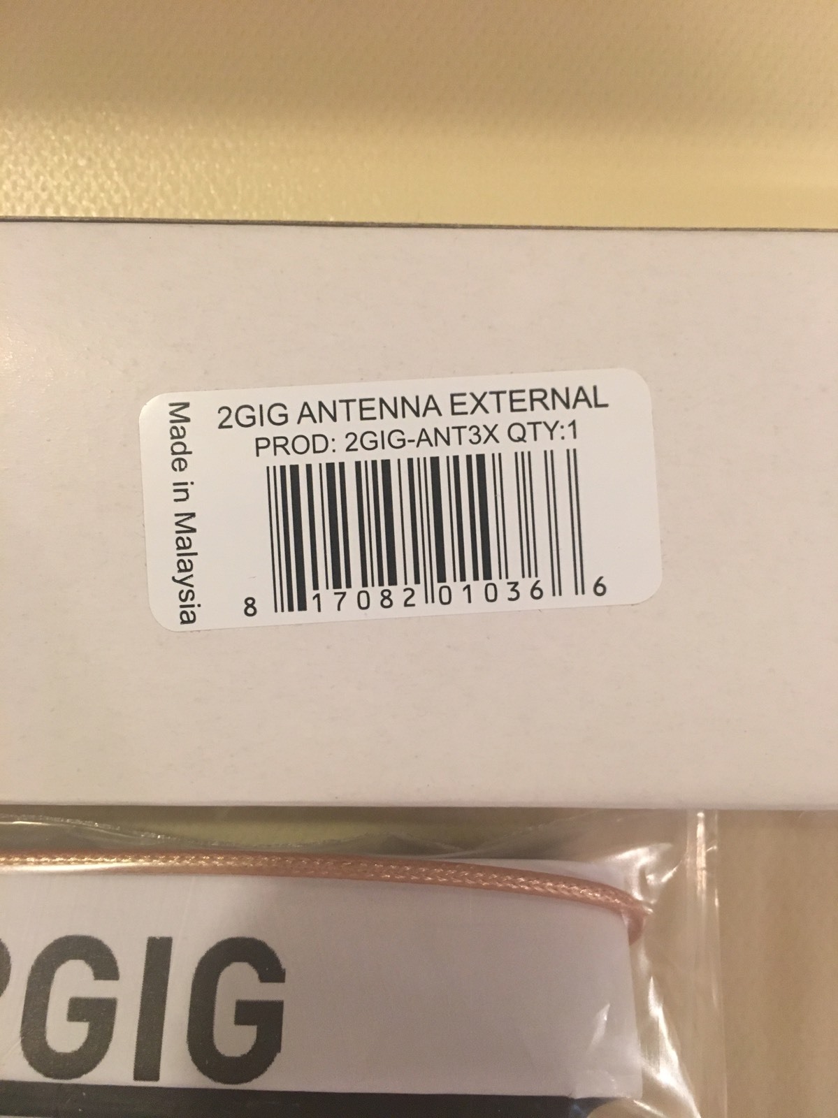 NEW 2GIG ANT3X EXTERNAL IN-WALL CELL RADIO ANTENNA BLACK Box Of 40 Pcs