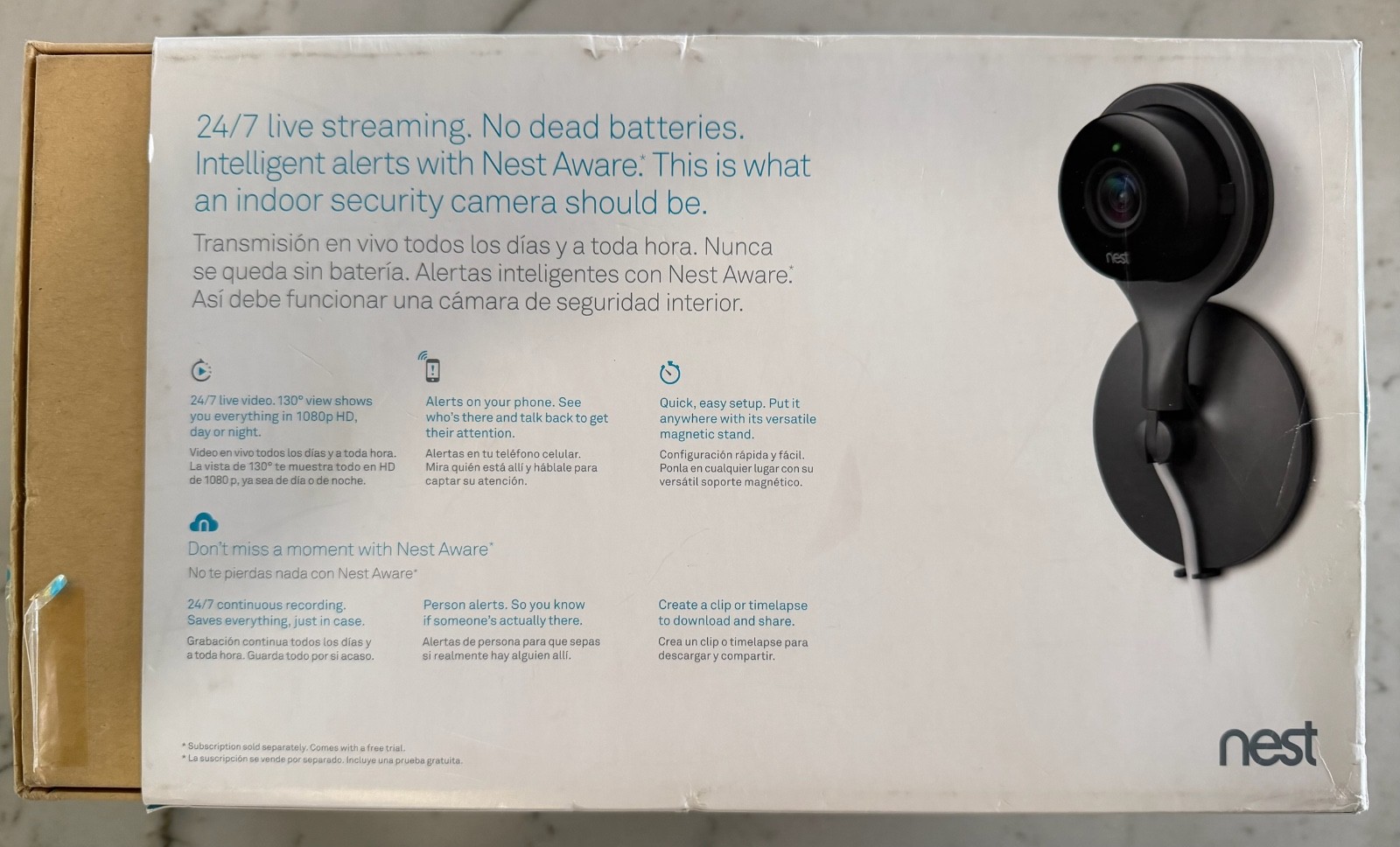 Google Nest Cam Indoor 1080p HD Wired Security Camera 3-Pack NC1104U