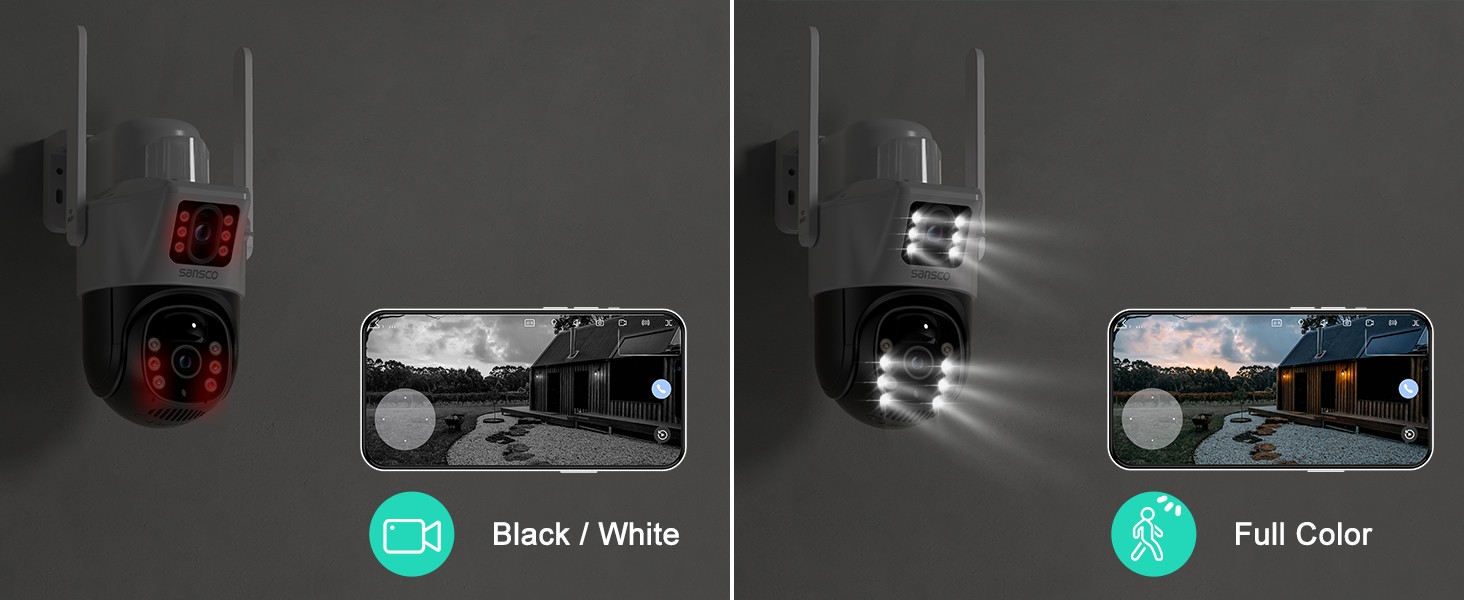 WiFi 4MP Wireless Solar Power PTZ Camera Security CCTV Surveillance Home Outdoor
