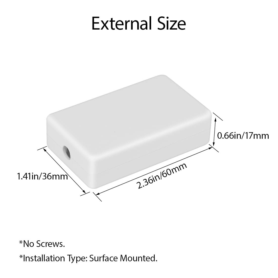 LeMotech Project Box 10 Pieces ABS Plastic 2.36″x 1.42″x 0.67″, 10 pieces