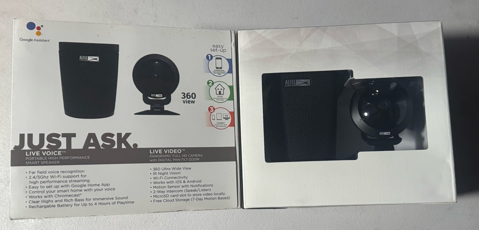 New Altec Lansing Smart Security System – Wi-Fi Camera & Speaker Voice Activated